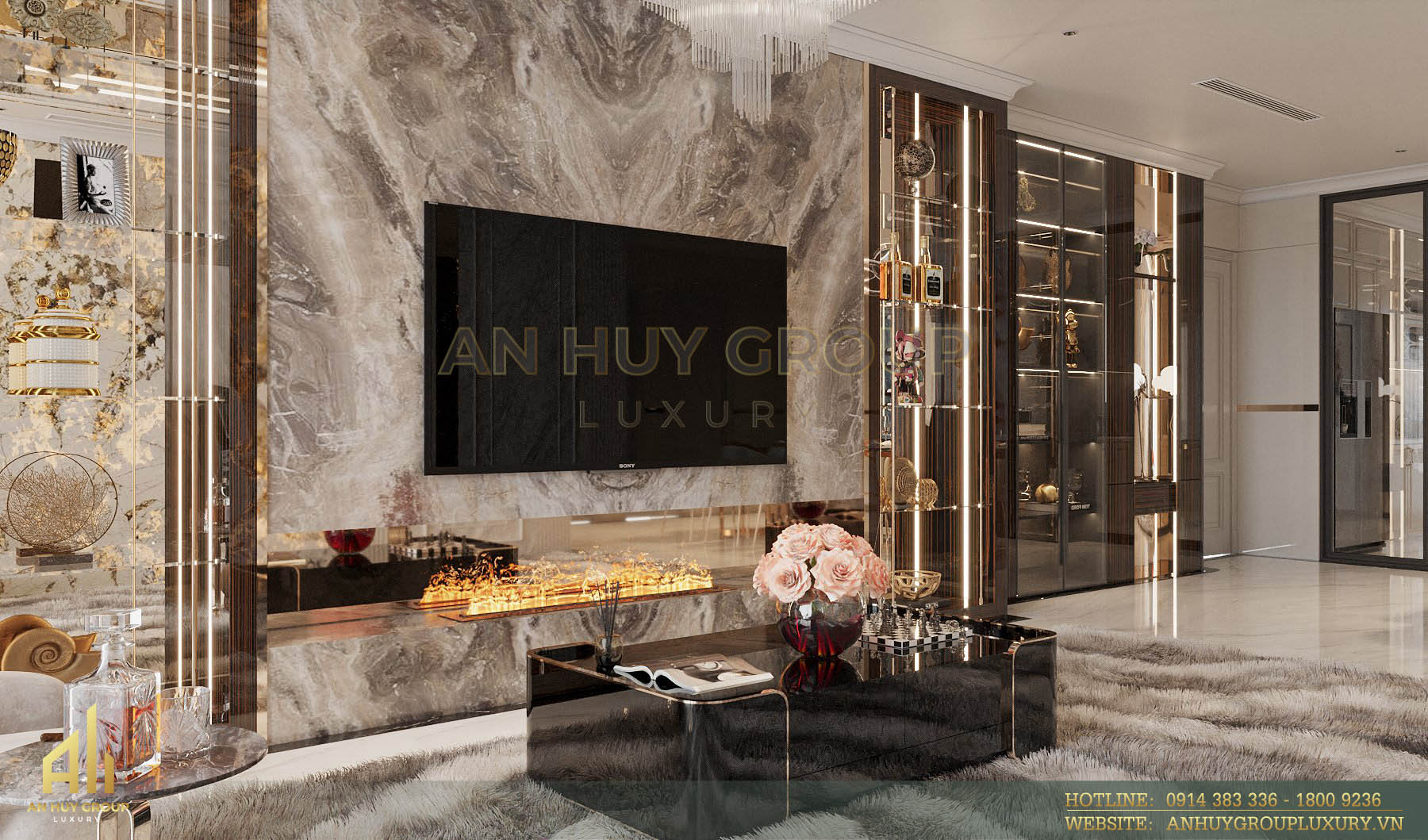 Phòng khách nhà anh Tự